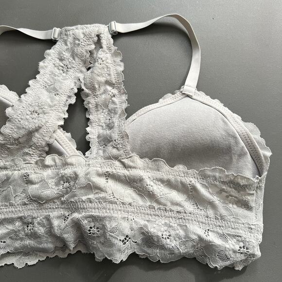 Womens Bralette Large Lace Stretch Padded Cups Racerback - Picture 4 of 7